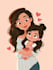 create a disney cartoon illustration
