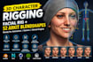 rig your 3d character, fix rigging and create 52 arkit blendshapes