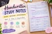 creates neat handwritten study notes and exam notes