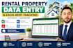do rental property data entry and excel rent tracking