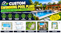 create custom swimming pool plans, garden plan and backyard landscape layouts