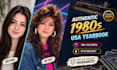 transform photo into 1980s retro USA yearbook portrait