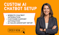 build an ai chatbot, ai chatbot setup for your website customer support, sales