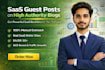 build niche relevant saas backlinks with guest posts
