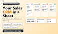 build a google sheets or excel CRM and sales tracker
