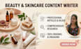 write engaging beauty and skincare articles and blog posts