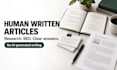 write human written SEO articles with research and sources