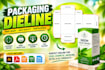 create dieline diecut 3d packaging box label design product template backpacking