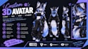 create 3d model furry vrc avatar custom design vrm avatar vtuber