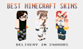 design quality minecraft skin render for you