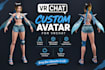create a custom vrchat avatar 3d character for PC quest