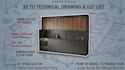 create technical furniture drawings, 3d model, and cut lists for you