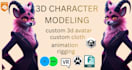 create 3d modeling and furry avatar texturing