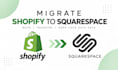 migrate wordpress website to shopify, wix squarespace migration to shopify