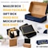 make mailer box, gift box, rigid package, rigid box, mockup box and box shot