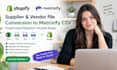 shopify matrixify CSV supplier vendor file conversion product data migration app