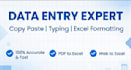 do accurate data entry  copy paste typing
