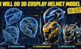 do 3d cosplay creation helmet model
