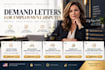 draft a strong wrongful termination demand letter as a US attorney