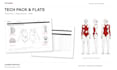 create clothing tech packs and technical flats