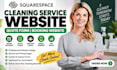build squarespace cleaning services website quote form booking website design