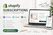 setup shopify subscription with recharge, appstle or seal