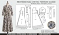 create womens dress, cad sewing pattern, grading and consumption