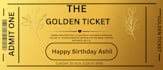 design professional golden tickets