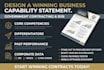 create a winning government contracting capability statement design