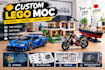 design custom lego moc, 3d lego model and technic with instructions