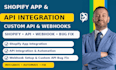 do shopify app integrationapi integration webhook integration custom api bug fix