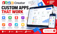 zoho creator app development, deluge scripting, database, business apps, portal