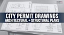 do architect drawing city permit blueprint structural drawing as USA architect