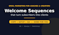 write and set up your 5 email welcome sequence