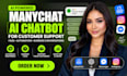 create manychat ai chatbot for customer support and automation