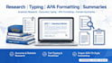 do research,summary,typing,and apa formatting