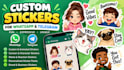 design and animate sticker for whatsapp and telegram