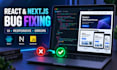 fix react next js javascript bugs and responsive frontend issues