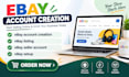 do ebay account creation, ebay seller account, ebay listing, ebay setup