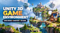 create unity 3d game environment design stylized 3d map game level design scene