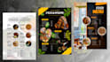 design a modern restaurant food menu and digital menu