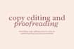 copy edit your novel