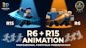 create roblox animation, r6 r15 combat animation and custom character moves
