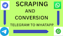 create whatsapp to telegram, telegram to whatsapp forwarding bot