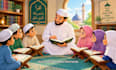 illustrate muslim islamic book illustration