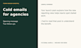 write cold email sequences and follow ups for marketing agencies