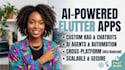 develop cross platform flutter ai app with custom rag and ai agents