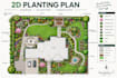 create a 2d planting plan, garden and landscape layout