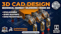 do mechanical design, 3d cad modeling, and product design in solidworks