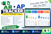 create an excel, google sheets accounts receivable and accounts payable tracker
